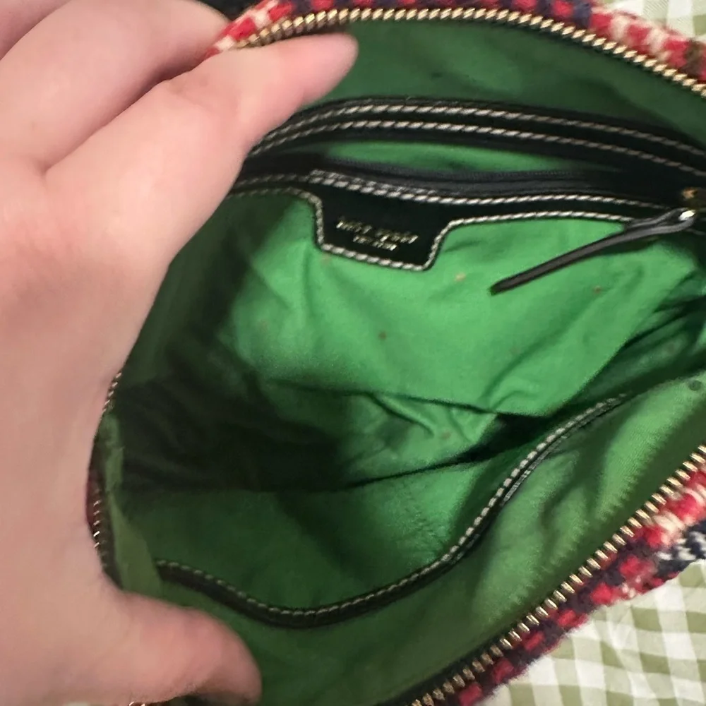 Kate Spade Women’s Plaid Wool Tweed Hobo Shoulder Bag